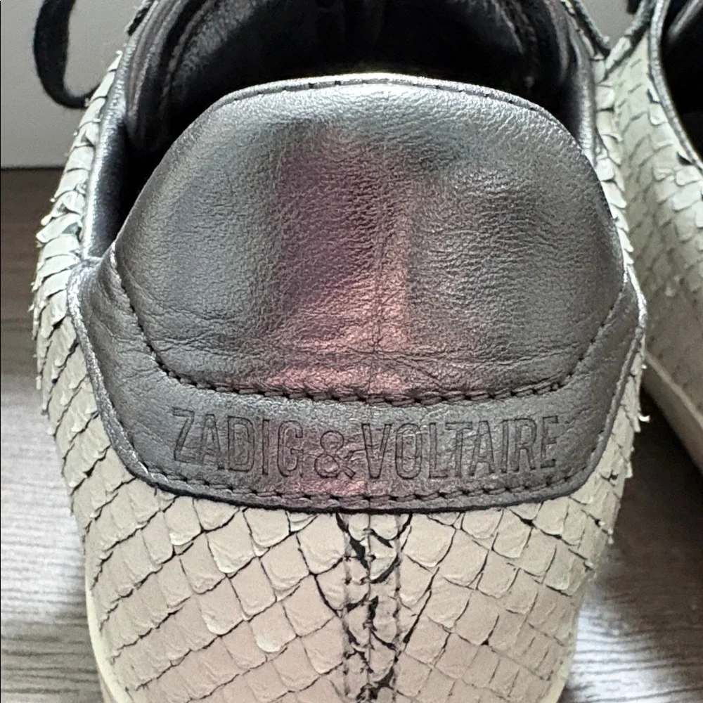 Zadig & Voltaire Neo Keith Flash Low Top Sneakers -Size 37 like new 100% leather